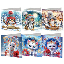 Load image into Gallery viewer, 6Pcs Ladybug Bee Diamond Handmade Card DIY Diamond Painting Card for Adults Kids