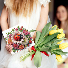 Load image into Gallery viewer, 6Pcs Ladybug Bee Diamond Handmade Card DIY Diamond Painting Card for Adults Kids