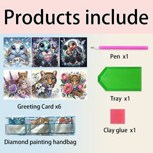 Load image into Gallery viewer, 6Pcs Ladybug Bee Diamond Handmade Card DIY Diamond Painting Card for Adults Kids