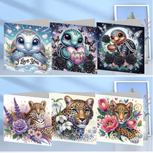 Load image into Gallery viewer, 6Pcs Ladybug Bee Diamond Handmade Card DIY Diamond Painting Card for Adults Kids