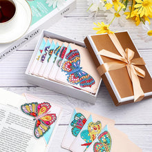 Load image into Gallery viewer, 12pcs Butterfly Leather DIY Diamond Painting Corner Bookmarks for Book Lovers