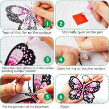 Load image into Gallery viewer, 8Pcs Butterfly Diamond Painting Bookmarks Acrylic DIY Diamond Art Bookmarks Kits