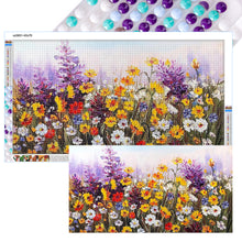 Load image into Gallery viewer, 2pcs Round Diamond Painting Set - In the flowers (70*40CM)