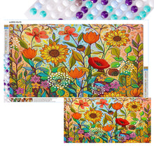 Load image into Gallery viewer, 2pcs Round Diamond Painting Set - In the flowers (70*40CM)