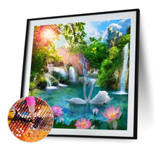 Load image into Gallery viewer, Diamond Painting - Full Round - Waterfall swan (40*40CM)