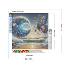 Load image into Gallery viewer, Diamond Painting - Full Round - Beach moon butterfly (30*30CM)
