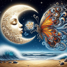 Load image into Gallery viewer, Diamond Painting - Full Round - Beach moon butterfly (30*30CM)