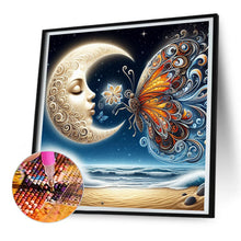 Load image into Gallery viewer, Diamond Painting - Full Round - Beach moon butterfly (30*30CM)