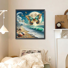 Load image into Gallery viewer, Diamond Painting - Full Round - Beach moon butterfly (30*30CM)