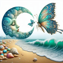 Load image into Gallery viewer, Diamond Painting - Full Round - Beach moon butterfly (30*30CM)