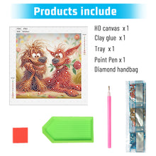 Load image into Gallery viewer, Diamond Painting - Partial Special Shaped - Funny puppies (30*30CM)