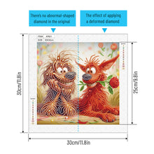 Load image into Gallery viewer, Diamond Painting - Partial Special Shaped - Funny puppies (30*30CM)