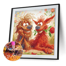 Load image into Gallery viewer, Diamond Painting - Partial Special Shaped - Funny puppies (30*30CM)