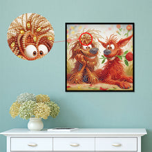 Load image into Gallery viewer, Diamond Painting - Partial Special Shaped - Funny puppies (30*30CM)