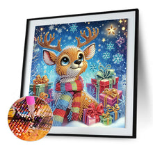 Load image into Gallery viewer, Diamond Painting - Partial Special Shaped - Christmas atmosphere deer (30*30CM)