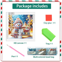 Load image into Gallery viewer, Diamond Painting - Partial Special Shaped - Christmas atmosphere snowman (30*30CM)