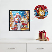 Load image into Gallery viewer, Diamond Painting - Partial Special Shaped - Christmas atmosphere snowman (30*30CM)
