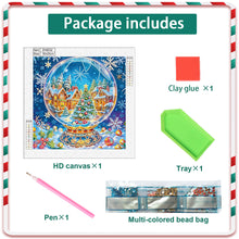 Load image into Gallery viewer, Diamond Painting - Partial Special Shaped - Christmas atmosphere crystal ball (30*30CM)