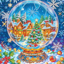 Load image into Gallery viewer, Diamond Painting - Partial Special Shaped - Christmas atmosphere crystal ball (30*30CM)