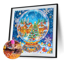 Load image into Gallery viewer, Diamond Painting - Partial Special Shaped - Christmas atmosphere crystal ball (30*30CM)