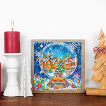 Load image into Gallery viewer, Diamond Painting - Partial Special Shaped - Christmas atmosphere crystal ball (30*30CM)