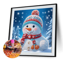 Load image into Gallery viewer, Diamond Painting - Partial Special Shaped - Christmas atmosphere snowman (30*30CM)