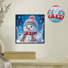 Load image into Gallery viewer, Diamond Painting - Partial Special Shaped - Christmas atmosphere snowman (30*30CM)