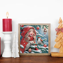 Load image into Gallery viewer, Diamond Painting - Partial Special Shaped - Christmas atmosphere girl (30*30CM)