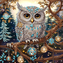 Load image into Gallery viewer, Diamond Painting - Partial Special Shaped - Christmas owls (30*30CM)