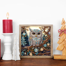 Load image into Gallery viewer, Diamond Painting - Partial Special Shaped - Christmas owls (30*30CM)