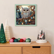 Load image into Gallery viewer, Diamond Painting - Partial Special Shaped - Christmas owls (30*30CM)