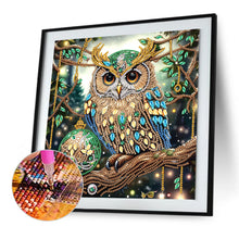 Load image into Gallery viewer, Diamond Painting - Partial Special Shaped - Christmas owls (30*30CM)