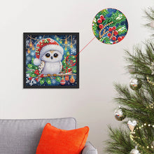 Load image into Gallery viewer, Diamond Painting - Partial Special Shaped - Christmas owls (30*30CM)