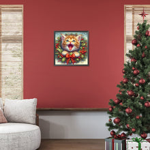 Load image into Gallery viewer, Diamond Painting - Full Round - Christmas wreath kittens (30*30CM)