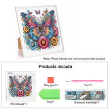 Load image into Gallery viewer, Diamond Painting - Full Round - Flower butterflies (30*30CM)