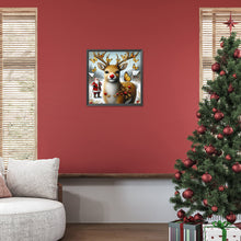 Load image into Gallery viewer, Diamond Painting - Full Round - Butterfly elk Santa Claus (30*30CM)