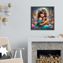 Load image into Gallery viewer, Diamond Painting - Full Round - Girl and deer (50*50CM)