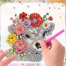 Load image into Gallery viewer, 6Pcs Acrylic Cupcake Animals Diamond Art Fridge Magnet for DIY Crafts Party Gift