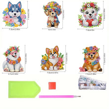 Load image into Gallery viewer, 6Pcs Acrylic Cupcake Animals Diamond Art Fridge Magnet for DIY Crafts Party Gift