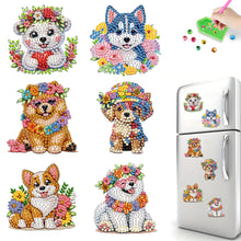 Load image into Gallery viewer, 6Pcs Acrylic Cupcake Animals Diamond Art Fridge Magnet for DIY Crafts Party Gift