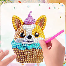 Load image into Gallery viewer, 6Pcs Acrylic Cupcake Animals Diamond Art Fridge Magnet for DIY Crafts Party Gift