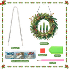 Load image into Gallery viewer, Acrylic Special Shape DIY Diamond Garland Pendant Kit Christmas Bow for Beginner