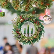 Load image into Gallery viewer, Acrylic Special Shape DIY Diamond Garland Pendant Kit Christmas Bow for Beginner