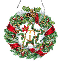 Load image into Gallery viewer, Acrylic Special Shape DIY Diamond Garland Pendant Kit Christmas Bow for Beginner