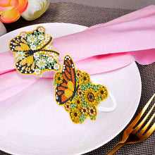 Load image into Gallery viewer, 2Pcs Butterfly Rhinestones Napkin Holder DIY Napkin Holder for Table Decorations
