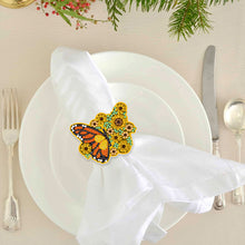 Load image into Gallery viewer, 2Pcs Butterfly Rhinestones Napkin Holder DIY Napkin Holder for Table Decorations