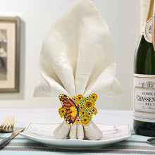 Load image into Gallery viewer, 2Pcs Butterfly Rhinestones Napkin Holder DIY Napkin Holder for Table Decorations