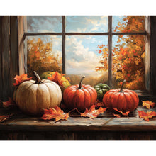 Load image into Gallery viewer, Diamond Painting - Full Round - Pumpkin window (50*40CM)