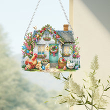 Load image into Gallery viewer, Acrylic Diamond Painting Hanging Pendant Rhinestone Diamond Art Window Pendants