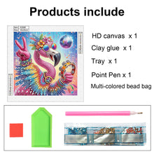 Load image into Gallery viewer, Diamond Painting - Partial Special Shaped - Funny flamingo (30*30CM)